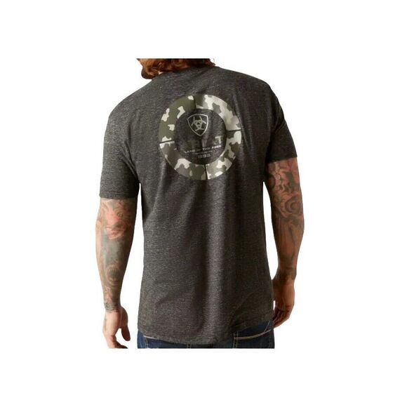 Ariat Camo Ring Short-Sleeve T-Shirt for Men-XXL-Color: Onyx/Snow - Picture 2 of 8